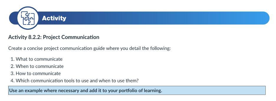 Project Communication Channels